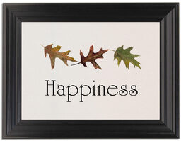 Framed Photograph of Leaf Pattern Assortment Table Names