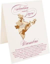 Photograph of Tented Map Of India Memorabilia Cards