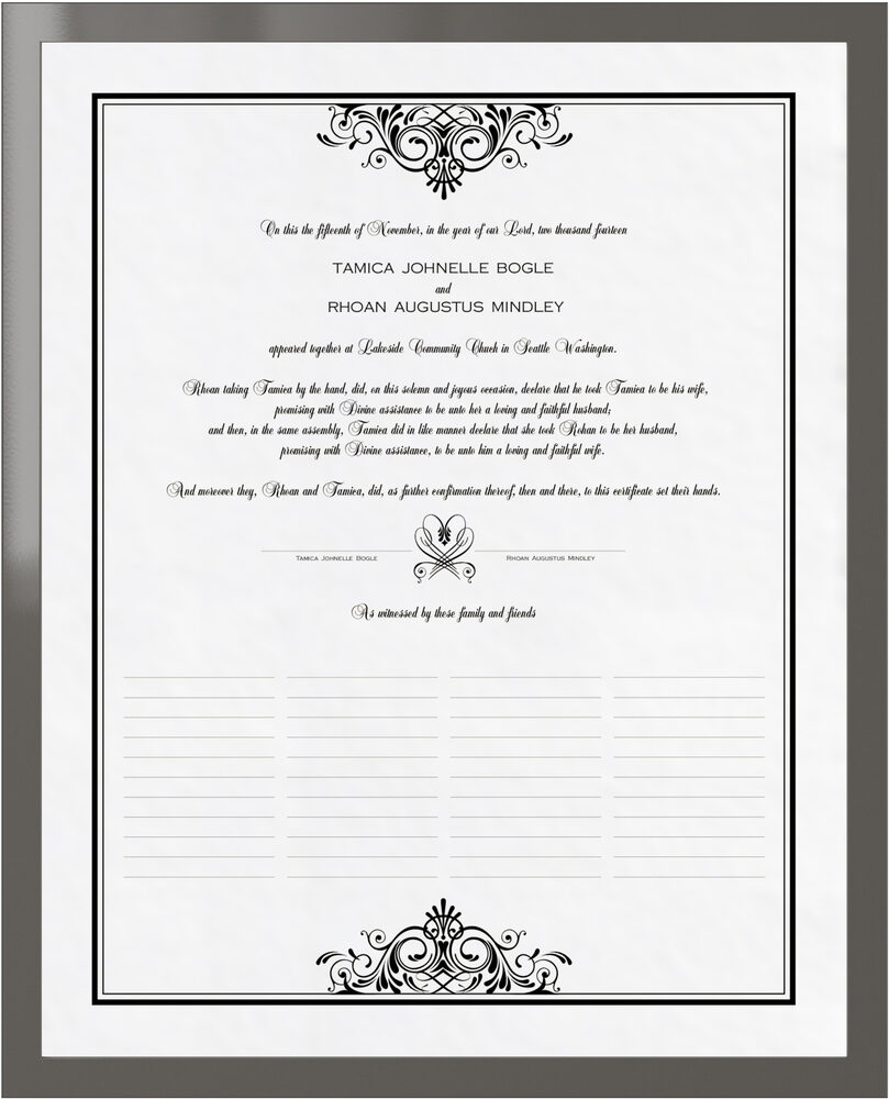 Photograph of Accordion Wedding Certificates