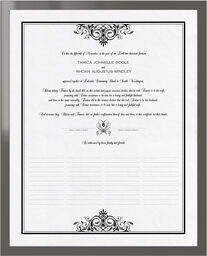 Photograph of Accordion Wedding Certificates