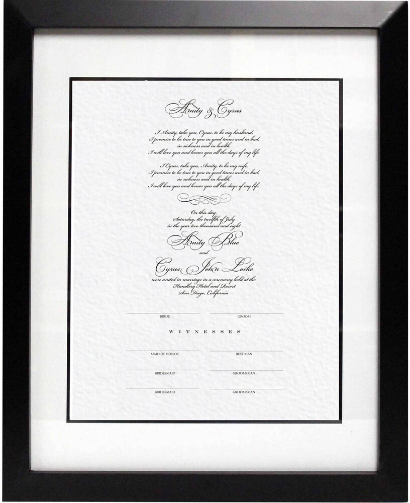Photograph of Bickham Classic Wedding Certificates