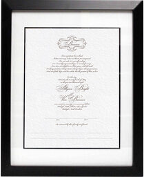 Photograph of Bickham Fancy Wedding Certificates