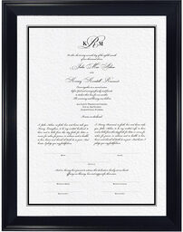 Photograph of Bickham Monogram 04 Wedding Certificates