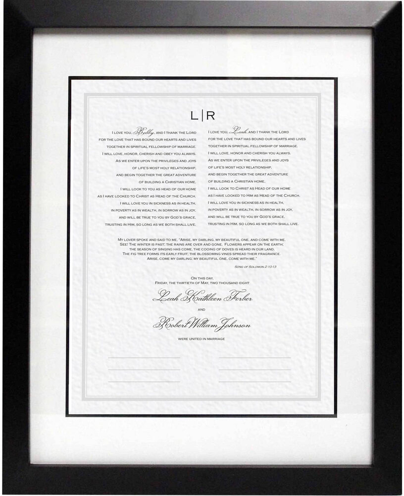 Photograph of Classic Copperplate Wedding Certificates