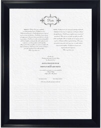 Photograph of Elegance Traditional Wedding Certificates