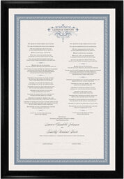 Photograph of Flirty Eyes Celtic Vine Wedding Certificates