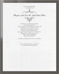 Photograph of Flourish Monogram 02A Wedding Certificates