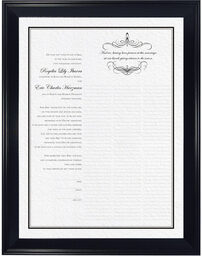 Photograph of Flourish Monogram 04 Wedding Certificates