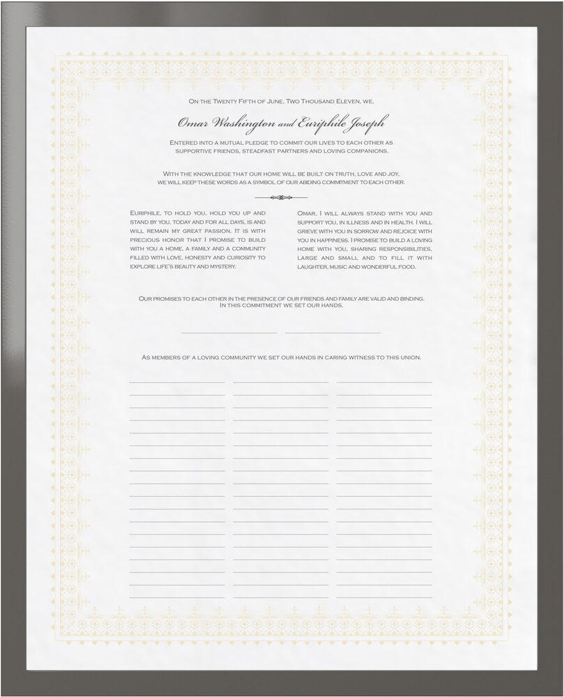 Photograph of India Inspired Border Wedding Certificates