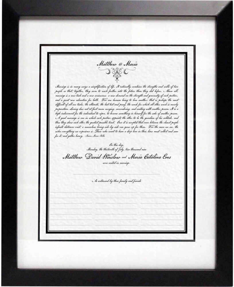 Photograph of Patriot Wedding Certificates