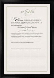 Photograph of Quaker Justified Wedding Certificates