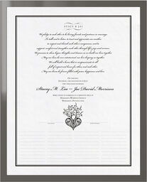 Photograph of Tree of Life Heart Wedding Certificates