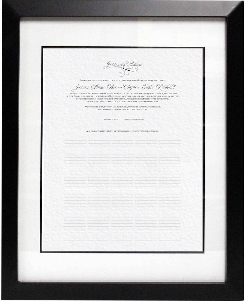 Photograph of Yves Monogram Wedding Certificates