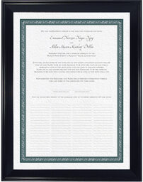 Photograph of Zapfino-Imperial-Celtic Vine Wedding Certificates