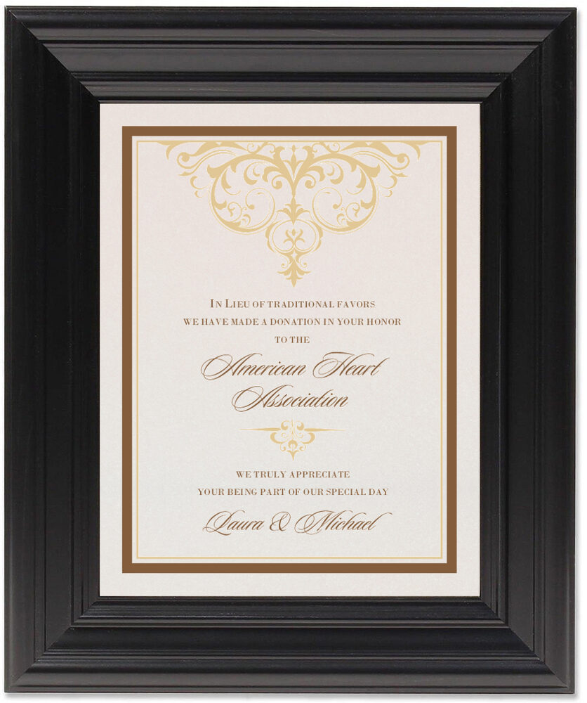 Framed Photograph of Abbey Cocktail Top Donation Card Donation Cards