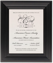 Framed Photograph of Bickham Monogram 17 Donation Cards