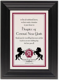 Framed Photograph of Chevalier Donation Cards