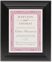 Framed Photograph of Classic 13 Donation Cards