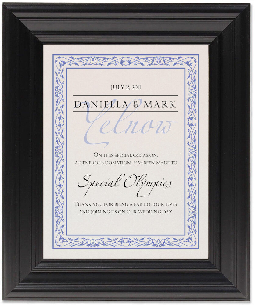 Framed Photograph of Classic 14 Donation Cards