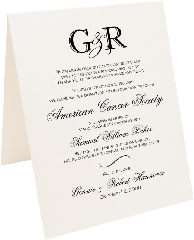 Photograph of Tented Classic 6 Donation Cards