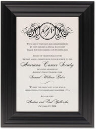 Framed Photograph of Curly Sue Donation Cards