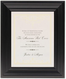 Framed Photograph of Flirty Eyes Top and Bottom Donation Cards