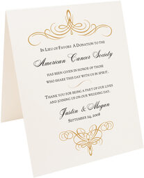 Photograph of Tented Flourish Monogram 02 Donation Cards