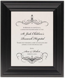 Framed Photograph of Flourish Monogram 04 Donation Cards
