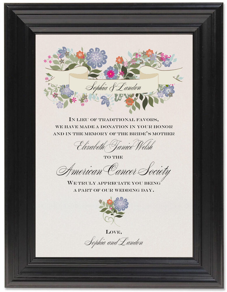 Framed Photograph of Garden Flurry Donation Cards