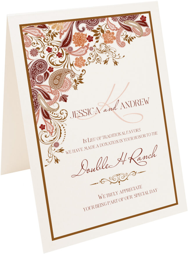 Photograph of Tented Paisley Garden Donation Cards
