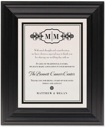 Framed Photograph of Time Traveler Donation Cards