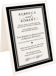 Photograph of Tented Something Old, Something New Donation Cards