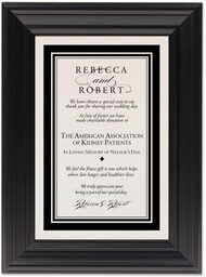 Framed Photograph of Something Old, Something New Donation Cards