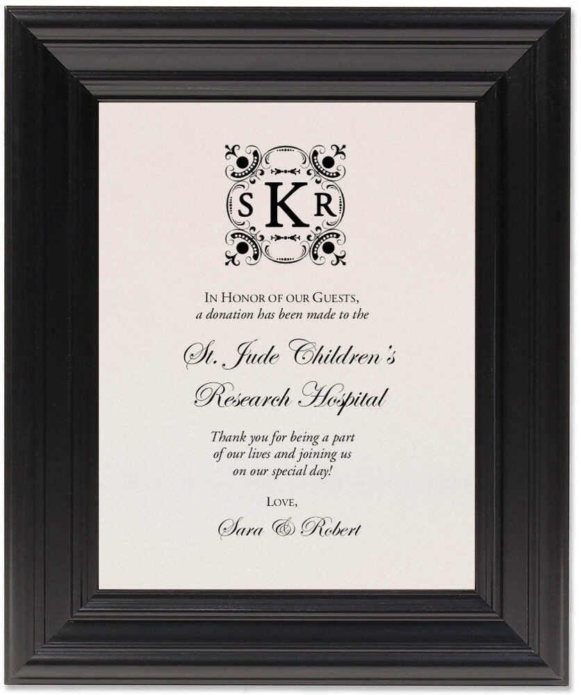 Framed Photograph of Your Highness Donation Cards