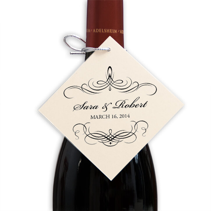Photograph of Flourish Monogram 04 Favor Tags