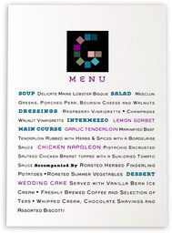 Photograph of Contemporary Monogram 26 Wedding Menus