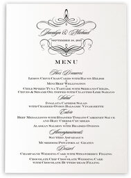 Photograph of Flourish Monogram 04 Wedding Menus
