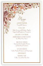 Photograph of Paisley Garden Wedding Menus