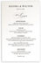 Photograph of Poem Script Monogram Wedding Menus