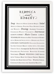 Photograph of Something Old, Something New Wedding Menus