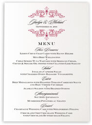 Photograph of Song Wedding Menus