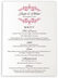 Photograph of Song Wedding Menus