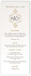 Photograph of Carmine Tango Monogram Wedding Menus