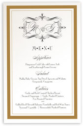 Photograph of Compendium Monogram Wedding Menus