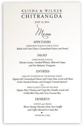Photograph of Garamond Monogram Wedding Menus
