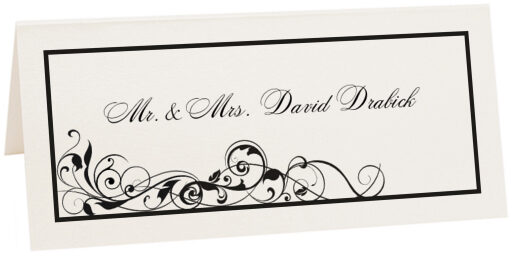 Photograph of Tented Atlantic Scribble Place Cards
