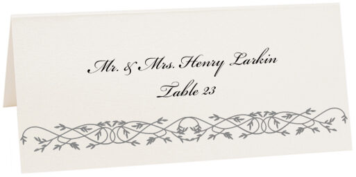Ivory & Burgundy Tented or Flat Wedding Place Cards