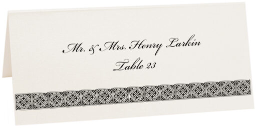 Photograph of Tented Celtic Tile Border Place Cards