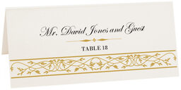 Photograph of Tented Edwardian Monogram 07 Place Cards