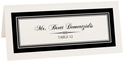 Photograph of Tented Garamond and Chopin Place Cards